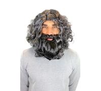 Carnaval Perruque & Barbe Homme des Cavernes Du Néanderthal Waldschrat Ermite