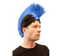 Carnaval: Perruque bleue, style Punk, Mohawk, iroquois, spartiate