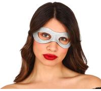 Carnaval Personnage d'Aventure Fête Masque Super Héros Masque pour les yeux Scintillant Mardi Gras Costume Accessoire de déguisement Bal Masqué Fête du Nouvel An, Couleur : Argent