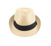 Carnavalife Chapeau Panama Unisexe Chapeau Paille Chapeau Femmes et Hommes Chapeau Bord Court Chapeau Été Chapeau Protection Soleil UPF 50+ Chapeau Plage Fedora, beige, 59