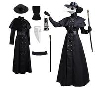 Carnavalife Costume de médecin de la peste pour adultes et adolescents - Tenue médiévale de la mort noire pour Halloween et cosplay (taille XXL)