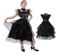 Carnavalife Déguisement de mercredi pour fille et femme Robe bile (13-15 ans)