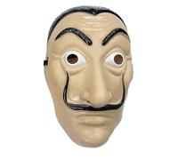 Carnavalife Masque Dali, maison de papier, Bank Robbery Mask, Halloween pour adulte et enfant, taille unique