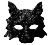 Carnavalife Masque de loup 3D demi-visage, masque de loup-garou masque d'Halloween, masque animal pour costume de loup adulte, loup mask
