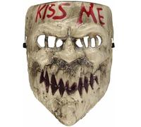 Carnavalife Masque The Purge Anarchy, Masque de la Purge Dur et Résistant, Masque de Terreur, Masque d'Halloween pour Adulte, Lapin Dieu et Croix Uncle Sam Statue de la Liberté