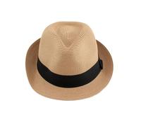 Carnavalife Panama Unisexe Chapeau Paille pour Femmes et Hommes - Bord Court Protection Soleil UPF 50+ Fedora pour la Plage et l'Été