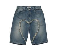 Carne Bollente, Homme, Shorts, Bleu, Taille: W30 Wide Denim Shorts