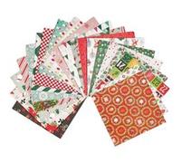 Carnet 20 papiers origami - Noël tendance -15,2x15,2cm -20 motifs recto/verso G