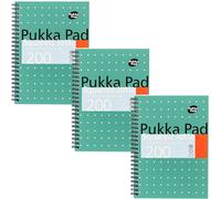 Carnet À Carreaux A5 3-Pack - 21 X 14.9cm - Carnet À Reliure Métallique Avec Des Carreaux De 5mm Sur Papier Blanc 80gsm Avec Des Bords Perforés Pour Un Déchirement Facile - 200 Pages