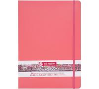 Talens Art Creation Sketchbook - Coral Red 21x29.7cm 80 feuilles - 140g Cream Acid-Free Paper - Idéal pour le crayon, le pastel, l'acrylique, l'encre, le fusain