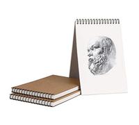 Carnet à Dessin A5 Reliure Spirale Bloc avec Couverture Rigide Papier Cartouche,160 g/m² - 30 Feuilles Carnet De Croquis Papier Convient à Crayon Stylo Aquarelle D'art (3 Pièces)
