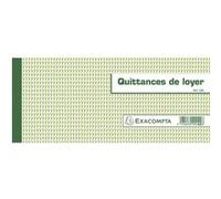 EXACOMPTA carnet de 50 feuilles de Quittance de loyer 101x165mm