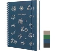 Carnet À Spirale A5, Ligné, 160 Pages, Couverture Rigide, Idéal Pour L'écriture, Les Notes Quotidiennes Et Les Projets Créatifs, 9,4 X 14,5 Cm, Bleu