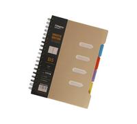 Carnet à spirale permanent avec intercalaires de 25 K pages pour une utilisation professionnelle académique B5 en papier épais avec sections divisées