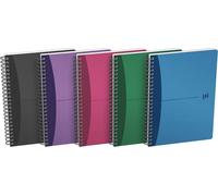 Carnet à spirales Oxford Office DIN A5 quadrillé 90 feuilles PP 90 g/qm couleur aléatoire 1pc