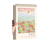 Carnet à spirales pour artistes 180 g/m² Papier anti-bavure pour marqueurs, stylo, peinture au fusain, carnet de croquis