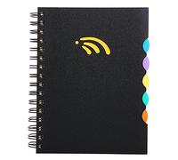 Carnet A5 à spirales à 5 sujets, large ligné, bloc-notes professionnel de laboratoire, intercalaires colorés avec onglets, 14 x 22 cm, 290 pages, planificateur mémo à couverture rigide pour école,