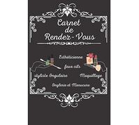 Carnet agenda rendez vous esthétique: Esthéticienne | Prothésiste et Styliste ongulaire | Institut de beauté | maquillage et faux cils | Grand format | Pour salon ou domicile