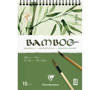 Carnet - Aquarelle - 19 x 26 cm - Spirale - 15 feuilles - Clairefontaine - Bambo