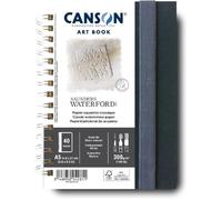 Carnet - Aquarelle - A5 - 40 pages - 300g - Grain fin - Blanc - Canson - Art Book
