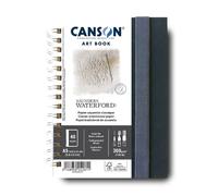 Canson-Infinity Carnet spiralé Saunders Waterford – Papier aquarelle 300 g/m² 40 p. Blanc