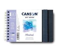 CANSON Art Book - Carnet spiralé 48 pages - Papier aquarelle - Grain fin - 21 x 14,8 cm - 300g/m² - Blanc