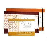 Sennelier – Carnet aquarelle entoilé spirale 9 x 14 cm, 20 feuilles, 300 g