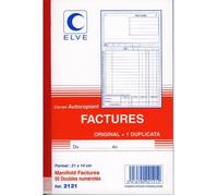 Carnet autocopiant Facture Dupli ou Manifold Facture 50 doubles numérotés