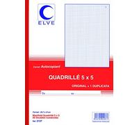 ELVE Manifold autocopiant quadrillé 5 x 5 – 210 x 297 mm – Dupli G