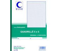 CARNET AUTOCOPIANT QUAD.5/5 297X210 50/3+0 (par 5)