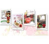 Carnet B6 avec autocollant. Anniversaire (10 pcs.) MIX