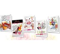 Carnet B6 avec autocollants 18e anniversaire (10pcs) MIX