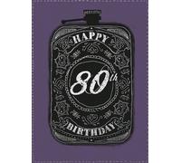 Carnet B6 avec enveloppe anniversaire 80