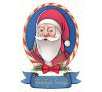 Carnet B6 BN Père Noël dans un cercle