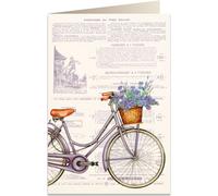 Carnet B6 Enveloppe 5973 Vélo et fleurs