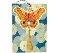 Carnet B6 et pendentif avec enveloppe - papillon de nuit orange