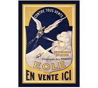 Carnet Blanc, Affiche bougies Eole Automobile - Philippe Kauffmann - Hachette Bnf - broché - Livre