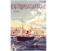 Carnet Blanc, Affiche Transatlantique Alger - Fernand Le Quesne - Hachette Bnf - broché - Livre
