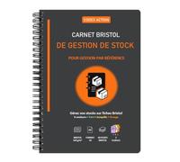 Carnet Bristol Gestion de Stock A5 Spirale - 60 Fiches Bristol 160 g/m² - Fiches de Stock par Référence - Suivi Produits, Inventaire, Atelier, Commerce, PME