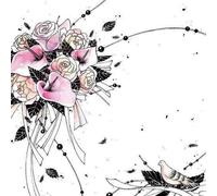 Carnet carré CL2508_BL Bouquet de fleurs de Swarovski