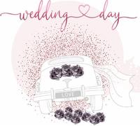 Carnet carré Swarovski CL0931 voiture mariage