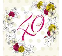 Carnet carré Swarovski CL1440 anniversaire 40 fleurs