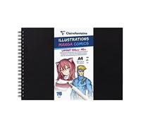 Carnet - CLAIREFONTAINE - 975946C - Illustrations Manga - 75 Feuilles - Noir