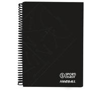 Carnet coach handball à spirales A4 Sporti Noir TU