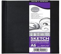 Carnet Cousu Idéal Pour Dessin Simply, Format 10,5 X 14,8 Cm, Avec 54 Feuilles De Papier De 100 G/M² De Grain Fin, Noir