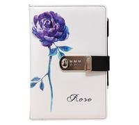 Carnet créatif avec mot de passe, journal intime avec serrure, reliure spirale A5 (rose)