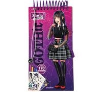Shiilia – Carnet créatif Mode Academy Gothic (avec un bracelet) – Avec 170 stickers – relié