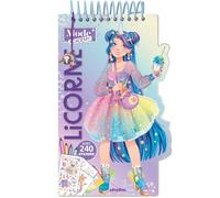 Carnet créatif Mode Academy Licornes (avec un bracelet): Avec 180 stickers