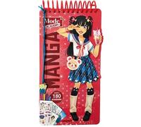 Shiilia – Carnet créatif Mode Academy Manga (avec un bracelet) – Avec 180 stickers – Relié