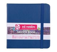 Carnet Croquis 12x12 Cm - 80 Feuilles - 140g - Bleu Marine - Royal Talens